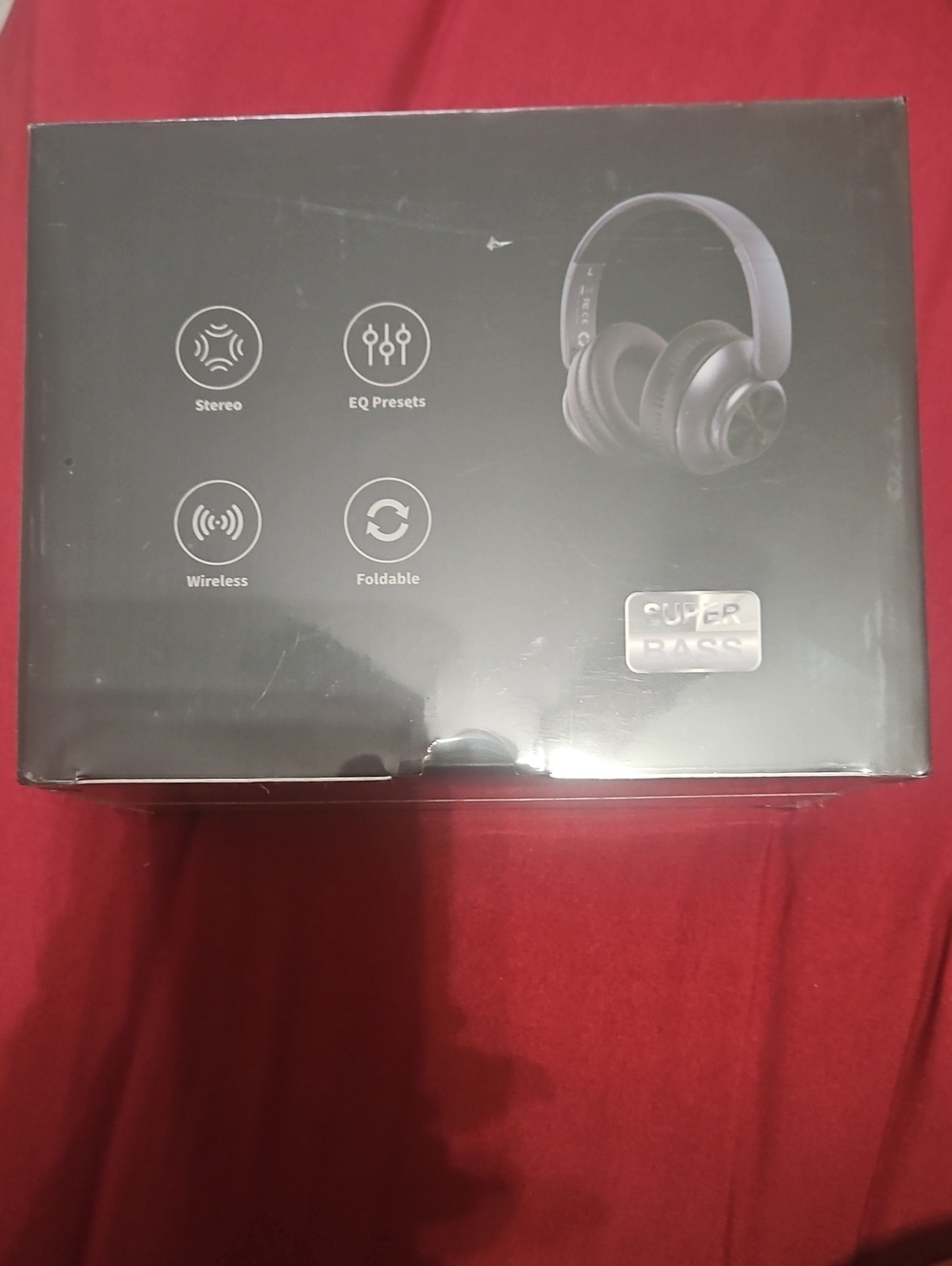 Wireless Foldable Over-Ear Headphones - Black